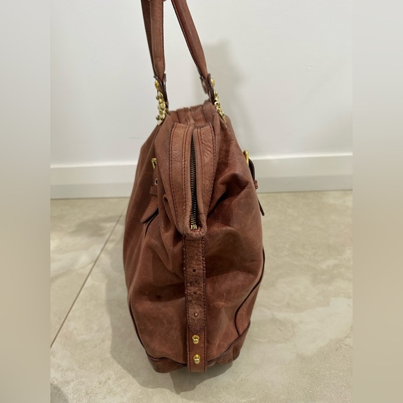 Miu Miu Large brown boho shoulder bag. Rare vintage, high quality leather - Picture 13 of 15